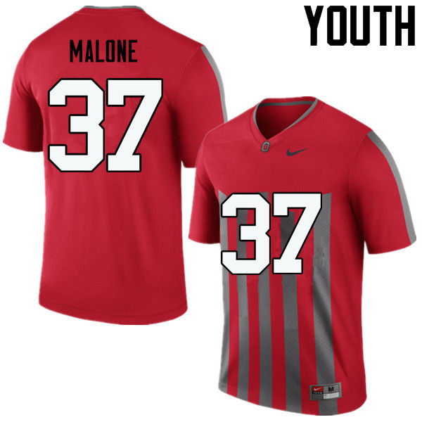 Ohio State Buckeyes Derrick Malone Youth #37 Throwback Game Stitched College Football Jersey